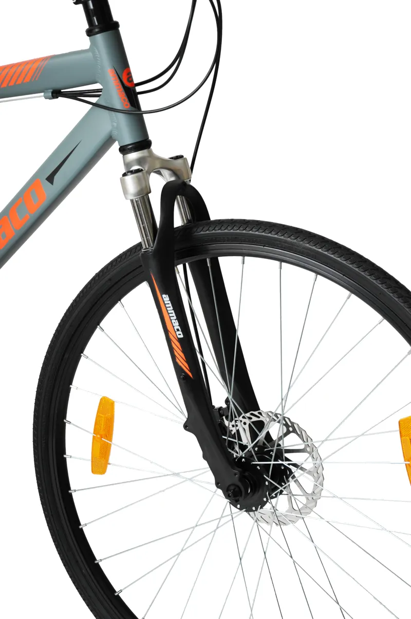 Ammaco Road Runner Pro D 700c Sports Hybrid Grey and Orange-2
